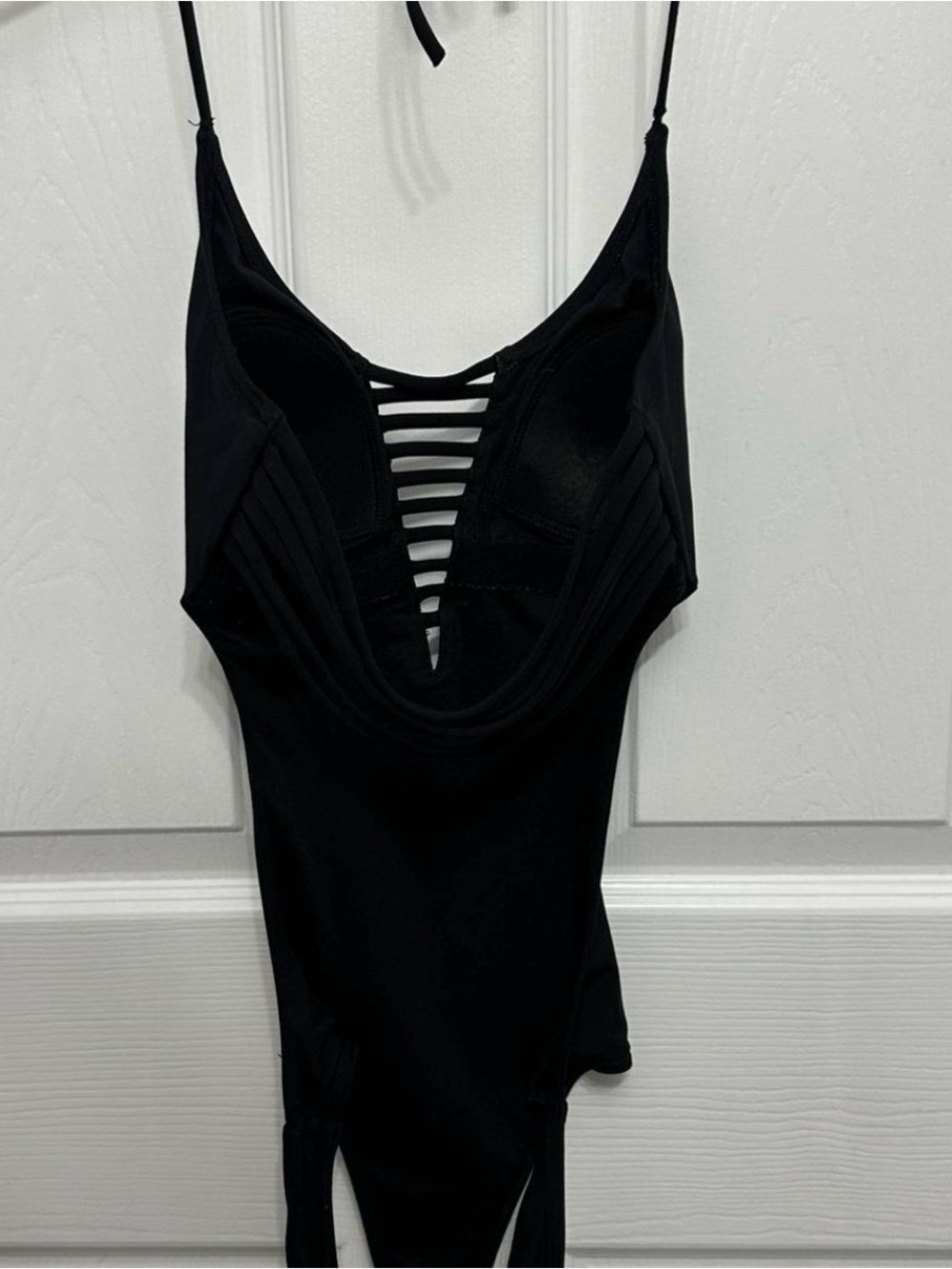 Rip Curl Black One-Piece Swimsuit with Strappy Front and back